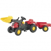 Traktor na pedale sa utovarivačem Rolly kid crveni