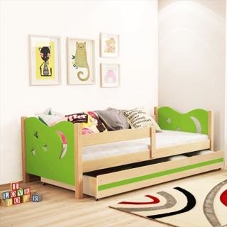 Elegant Krevet za decu 160x80 Pine Wood Zeleni