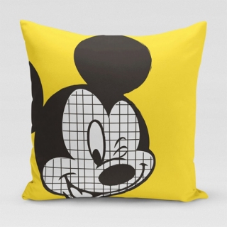 Ukrasni jastučić Mickey žuti 40x40 cm