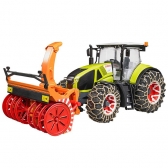 Bruder Traktor Claas axion sa lancima i čistačem snega 03017