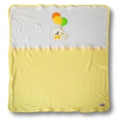 Lagani prekrivač deka Drugari, žuti, 80x90cm