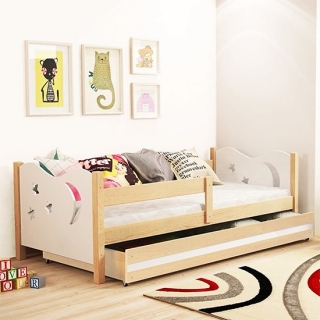 Elegant Krevet za decu 160x80 Pine Wood Beli