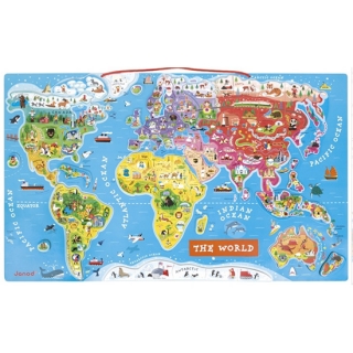 Janod Puzzle sa Magnetom – Mapa sveta