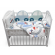 Komplet posteljine za bebe sa ogradicom Autići
