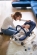 MoMi LUMIWOOD Ležaljka za bebe Navy Blue