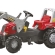 Traktor na pedale Junior RT sa prikolicom i kašikom crveni